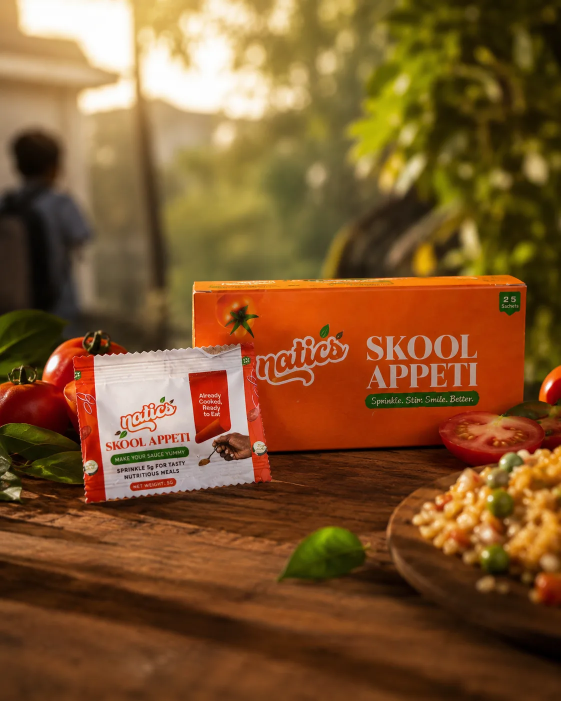 Natics Skool Appeti box and sachets