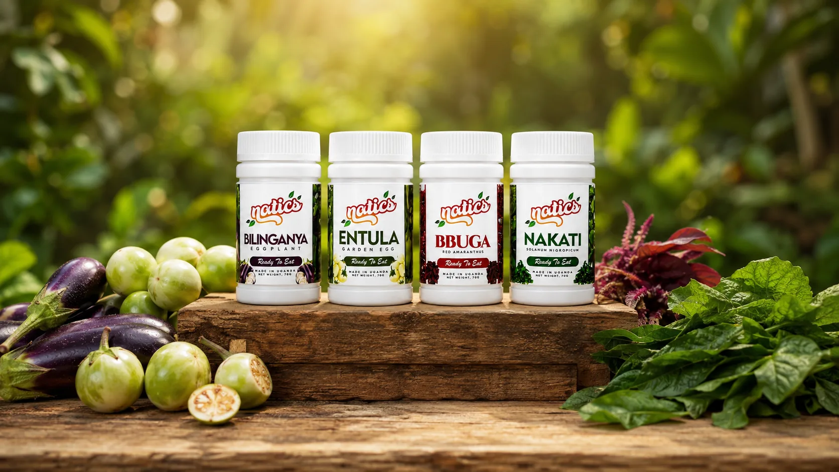 Natics vegetable powders with fresh vegetables